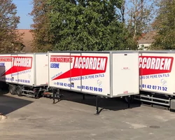 Déménagement en Europe en camions avec des caisses mobiles Accordem  